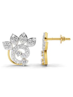 SPARQ - Lab Grown Diamond 1.25CT Round 925 Sterling Silver Gold Plated Earrings