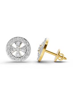 SPARQ - Lab Grown Diamond 0.64CT Round 925 Sterling Silver Gold Plated Earrings