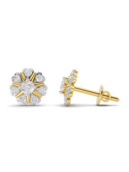 SPARQ - Lab Grown Diamond 0.37CT Round 925 Sterling Silver Gold Plated Earrings