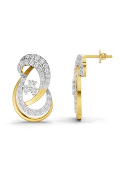 SPARQ - Lab Grown Diamond 1.27CT Round 925 Sterling Silver Gold Plated Earrings