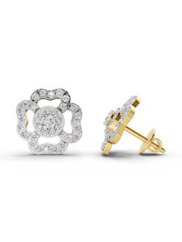SPARQ - Lab Grown Diamond 0.93CT Round 925 Sterling Silver Gold Plated Earrings