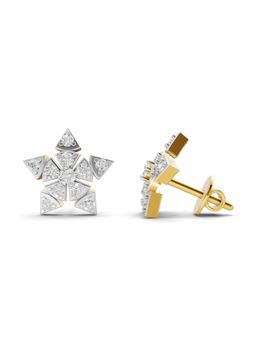 SPARQ - Lab Grown Diamond 0.36CT Round 925 Sterling Silver Gold Plated Earrings