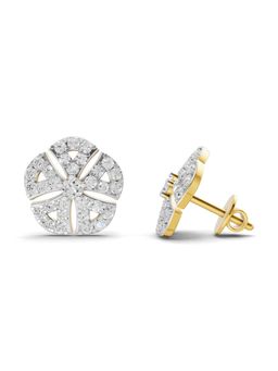 SPARQ - Lab Grown Diamond 0.9CT Round 925 Sterling Silver Gold Plated Earrings