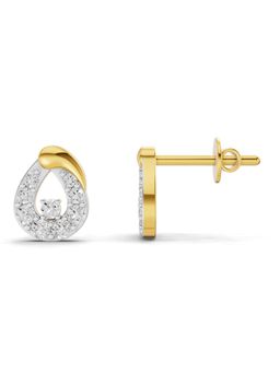 SPARQ - Lab Grown Diamond 0.32CT Round 925 Sterling Silver Gold Plated Earrings