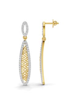 SPARQ - Lab Grown Diamond 1.1CT Round 925 Sterling Silver Gold Plated Earrings