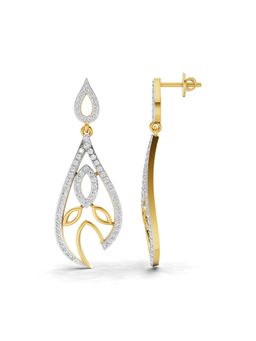 SPARQ - Lab Grown Diamond 1.24CT Round 925 Sterling Silver Gold Plated Earrings