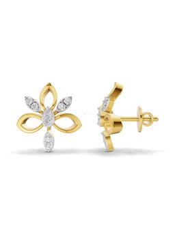 SPARQ - Lab Grown Diamond 0.32CT Round 925 Sterling Silver Gold Plated Earrings