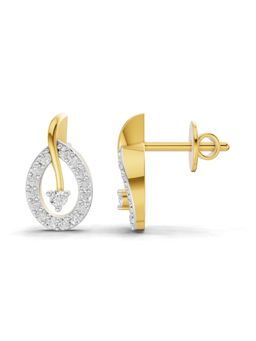 SPARQ - Lab Grown Diamond 0.28CT Round 925 Sterling Silver Gold Plated Earrings