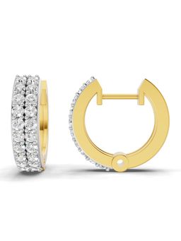 SPARQ - Lab Grown Diamond 0.56CT 925 Sterling Silver Diamond Pave Gold Plated Hoop Earrings
