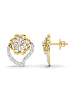 SPARQ - Lab Grown Diamond 0.58CT Round 925 Sterling Silver Gold Plated Earrings