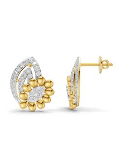 SPARQ - Lab Grown Diamond 0.62CT Round 925 Sterling Silver Gold Plated Earrings