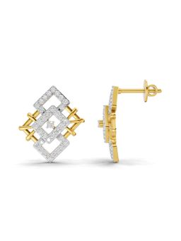 SPARQ - Lab Grown Diamond 0.64CT Round 925 Sterling Silver Gold Plated Earrings