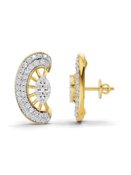 SPARQ - Lab Grown Diamond 0.97CT Round 925 Sterling Silver Gold Plated Earrings