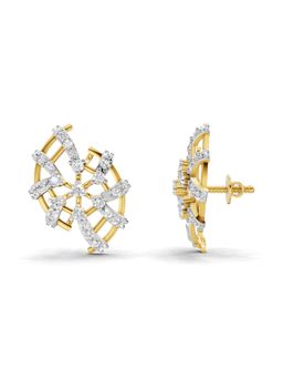 SPARQ - Lab Grown Diamond 0.59CT 925 Sterling Silver Gold Plated Diamond Cluster Earrings