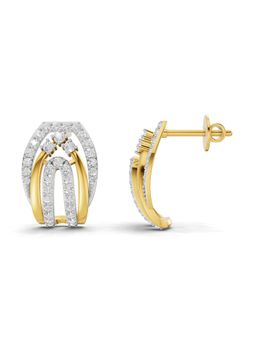 SPARQ - Lab Grown Diamond 0.74CT Round 925 Sterling Silver Gold Plated Earrings