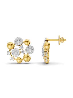 SPARQ - Lab Grown Diamond 0.63CT Round 925 Sterling Silver Gold Plated Earrings