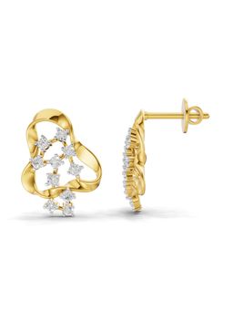 SPARQ - Lab Grown Diamond 0.24CT Round 925 Sterling Silver Gold Plated Earrings