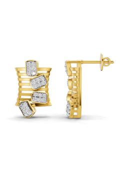 SPARQ - Lab Grown Diamond 0.48CT Round 925 Sterling Silver Gold Plated Earrings