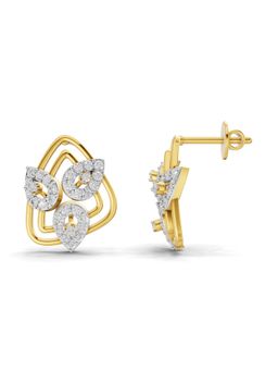 SPARQ - Lab Grown Diamond 0.61CT Round 925 Sterling Silver Gold Plated Earrings