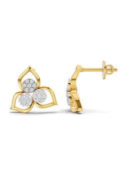 SPARQ - Lab Grown Diamond 0.31CT Round 925 Sterling Silver Gold Plated Earrings