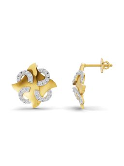 SPARQ - Lab Grown Diamond 0.58CT Round 925 Sterling Silver Gold Plated Earrings