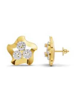 SPARQ - Lab Grown Diamond 0.61CT Round 925 Sterling Silver Gold Plated Star Earrings