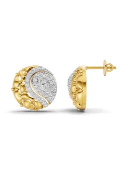 SPARQ - Lab Grown Diamond 1.02CT Round 925 Sterling Silver Gold Plated Earrings