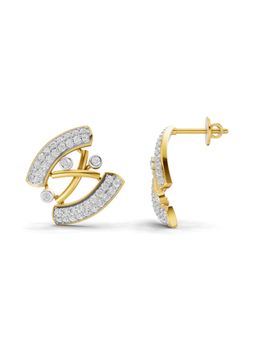 SPARQ - Lab Grown Diamond 1.34CT Round 925 Sterling Silver Gold Plated Earrings