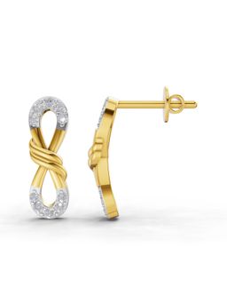 SPARQ - Lab Grown Diamond 0.54CT Round 925 Sterling Silver Gold Plated Infinity Earrings