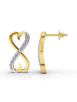 SPARQ - Lab Grown Diamond 0.35CT Round 925 Sterling Silver Gold Plated Infinity Earrings