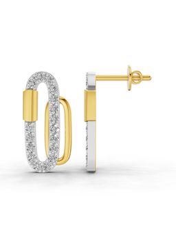 SPARQ - Lab Grown Diamond 0.48CT Round 925 Sterling Silver Gold Plated Earrings