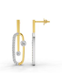 SPARQ - Lab Grown Diamond 0.59CT Round 925 Sterling Silver Gold Plated Earrings