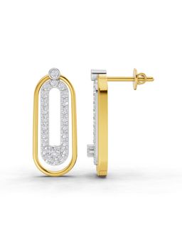 SPARQ - Lab Grown Diamond 0.67CT Round 925 Sterling Silver Gold Plated Earrings