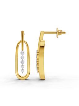 SPARQ - Lab Grown Diamond 0.16CT Round 925 Sterling Silver Gold Plated Earrings