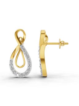 SPARQ - Lab Grown Diamond 0.43CT Round 925 Sterling Silver Gold Plated Infinity Earrings