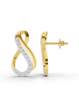 SPARQ - Lab Grown Diamond 0.33CT Round 925 Sterling Silver Gold Plated Infinity Earrings