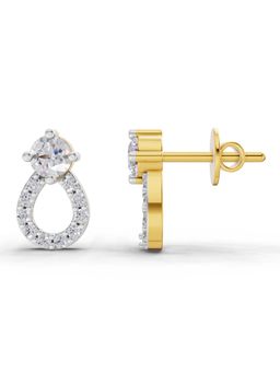 SPARQ - Lab Grown Diamond 0.65CT Round 925 Sterling Silver Gold Plated Earrings