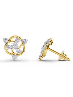 SPARQ - Lab Grown Diamond 0.39CT 925 Sterling Silver Gold Plated Intertwined Diamond Cluster Earrings
