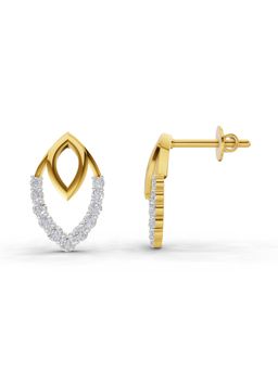 SPARQ - Lab Grown Diamond 0.35CT 925 Sterling Silver Gold Plated Infinity Bloom Stud Earrings