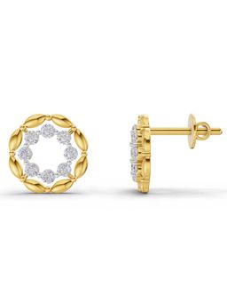 SPARQ - Lab Grown Diamond 0.34CT 925 Sterling Silver Gold Plated Eternal Circle Earrings