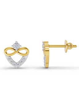SPARQ - Lab Grown Diamond 0.19CT 925 Sterling Silver Gold Plated Heart-Knot Diamond Earrings