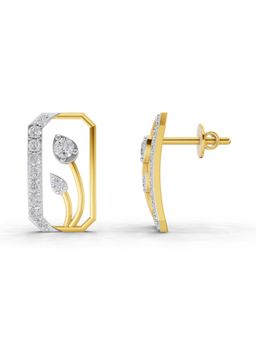 SPARQ - Lab Grown Diamond 0.42CT 925 Sterling Silver Gold Plated The Minimalist Stud Earrings