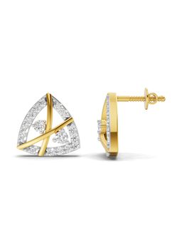 SPARQ - Lab Grown Diamond 0.45CT Round 925 Sterling Silver Gold Plated Earrings