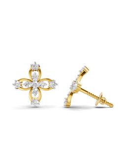 SPARQ - Lab Grown Diamond 0.4CT Round 925 Sterling Silver Gold Plated Earrings