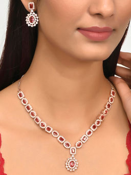 Voylla - Sparkling Elegance Teardrop Cut Jewellery Set