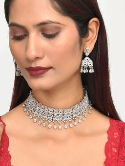 Voylla - Sparkling Opulence Teardrop Gems Jewellery Set