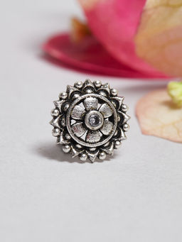 Voylla - Statement Silver Plated Nose Pin