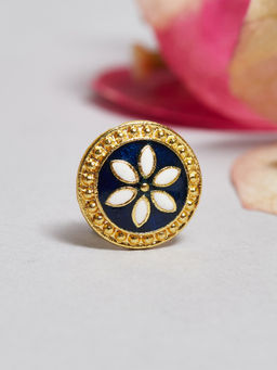 Voylla - Indie Collectibles Black Enamel Nose Pin