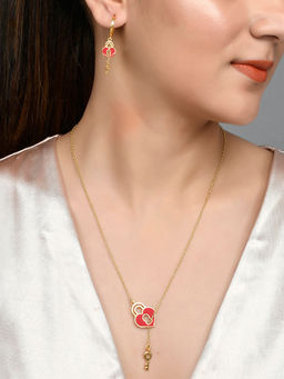 Voylla - Valentine's Day Collection Heart and Key Pendant Set