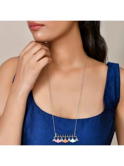 Voylla - Bagh E Fiza Enamel Embellished Brass Pendant